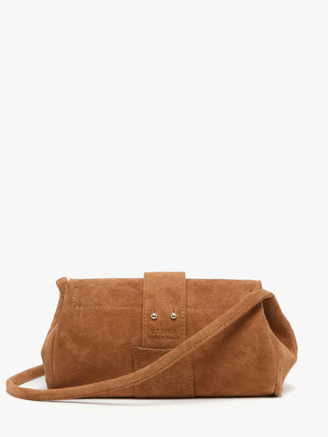 Cross Body Tas S Agnes Rundsleer Met Suède Finish Etrier Bruin agnes EAGV205S ander zicht 7